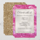 Roze Blush Sparkle Zeemeermin Kaart (Voorkant / Achterkant)