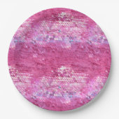 Roze Blush Sparkle Zeemeermin Papieren Bordje (Voorkant)