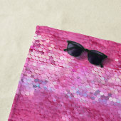 Roze Blush Sparkle Zeemeermin Strandlaken (In situ)