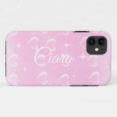 Roze blush sprankeling en harten Case-Mate iPhone case (Achterkant (horizontaal))