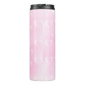 Roze blush sprankeling en harten thermosbeker (Achterkant)