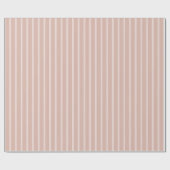 Roze Blush Strepen Verjaardag Cadeaupapier (Vlak)