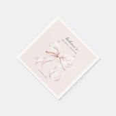 Roze Blush Strik Bruidsborrel Servet (Hoek)