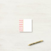 Roze Blush Stripes | Faux Gold Confetti Post-it® Notes (Op bureau)