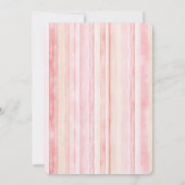 Roze Blush Stripes Macaroon Roos Bloemen Verjaarda Kaart (Achterkant)