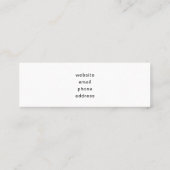 Roze Blush Stripes met Faux Gold Confetti Mini Visitekaartje (Achterkant)