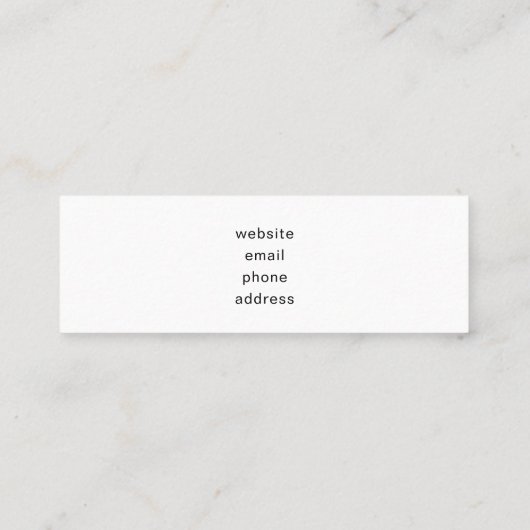 Roze Blush Stripes met Faux Gold Confetti Mini Visitekaartje (Achterkant)