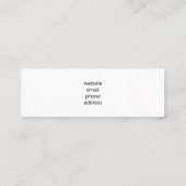 Roze Blush Stripes met Faux Gold Confetti Mini Visitekaartje (Achterkant)