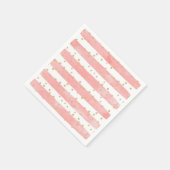 Roze Blush Stripes met Faux Gold Confetti Servet (Hoek)