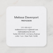 Roze Blush Stripes met Faux Gold Confetti Vierkante Visitekaartje (Achterkant)