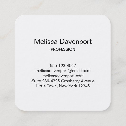 Roze Blush Stripes met Faux Gold Confetti Vierkante Visitekaartje (Achterkant)