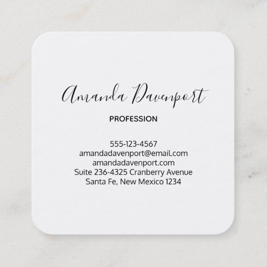 Roze Blush Stripes met Faux Gold Confetti Vierkante Visitekaartje