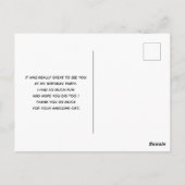 Roze Blush Stripes met Gold Confetti Hartelijk dan Briefkaart (Achterkant)