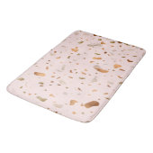 Roze Blush Terrazzo met gouden kopervlekken Badmat (Gekanteld)