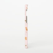 Roze Blush Terrazzo met gouden kopervlekken Samsung Galaxy Hoesje (Linkerkant)