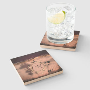 Roze Blush Tie Dye OM Lotus Stenen Onderzetter