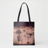 Roze Blush Tie Dye OM Lotus Tote Bag (Voorkant)
