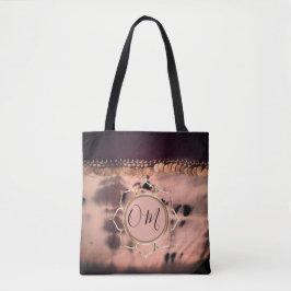 Roze Blush Tie Dye OM Lotus Tote Bag
