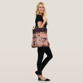 Roze Blush Tie Dye OM Lotus Tote Bag (Op model)