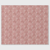 Roze Blush Tree Botanicals Kerstmis Vakantie Gift Cadeaupapier (Vlak)