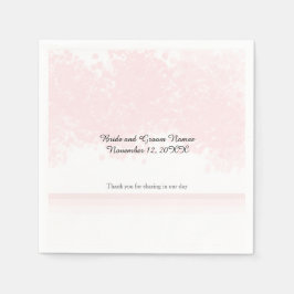 Roze Blush Trouw Elegantie Servetten