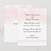 Roze Blush Trouw Uitnodiging (Voorkant / Achterkant)