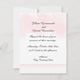 Roze Blush Trouw Uitnodiging