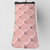 Roze blush Tufted Satin Elegant Golfheadcover (Draai 90)