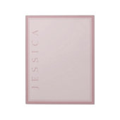 Roze Blush | Uw Naam Notitieblok (Linkerzijde)