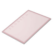 Roze Blush | Uw Naam Notitieblok (Schuin)