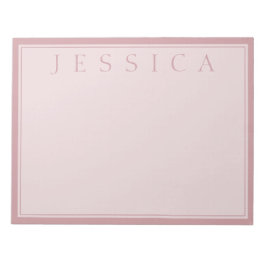 Roze Blush | Uw Naam Notitieblok