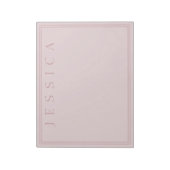 Roze Blush | Uw Naam Notitieblok (Linkerzijde)