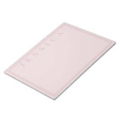 Roze Blush | Uw Naam Notitieblok (Schuin)