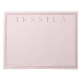 Roze Blush | Uw Naam Notitieblok
