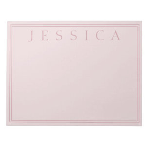 Roze Blush Uw Naam Notitieblok