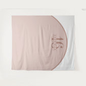 Roze Blush Verjaardag Aangepaste Boog Foto Achterg Wandkleed (Voorkant (horizontaal))