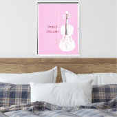 Roze Blush Viool Canvas Afdruk (Insitu (Slaapkamer))