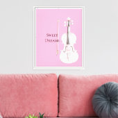 Roze Blush Viool Canvas Afdruk (Insitu (Woonkamer))