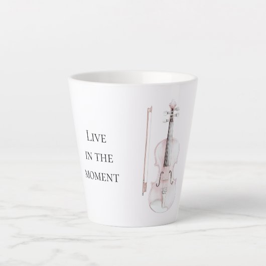 Roze Blush Viool Latte Mok (Voorkant)