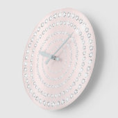 Roze Blush Vip Grijs Zilver Diamant Infinity Gemme Grote Klok (Hoek)