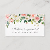 Roze Blush Vrijgezellenfeest Registry Insert Kaart (Voorkant)