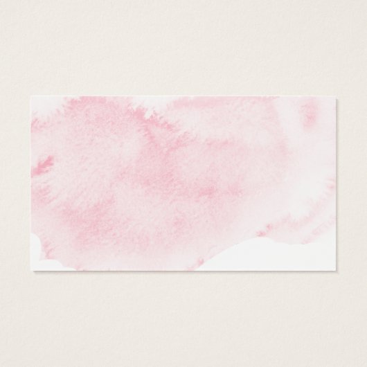Roze Blush Waterverf Book Request for Baby shower Visitekaartje (Achterkant)