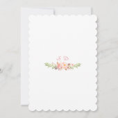 Roze Blush Waterverf Eenhoorn Meisje Baby Shower Kaart (Achterkant)