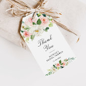 Roze blush waterverf floral vrijgezellenfeest cadeaulabel