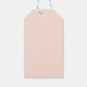Roze blush waterverf geometrische bruiloft cadeaulabel (Achterkant)