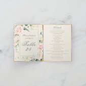 Roze Blush Waterverf Romantic Floral Wedding (Binnen)