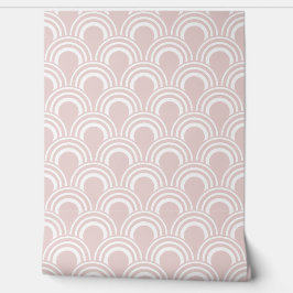Roze Blush Waves Design Behang