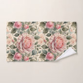 Roze Blush & White Giant Cabbage Rozen Bad Handdoek (Handdoek)