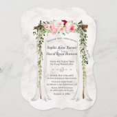 Roze blush Wild Bloom Flowers Canopy Weddenschap Kaart (Voorkant / Achterkant)