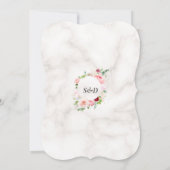 Roze blush Wild Bloom Flowers Canopy Weddenschap Kaart (Achterkant)